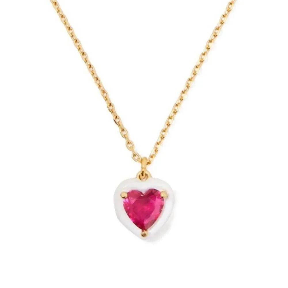 Kate Spade NWT red heart necklace